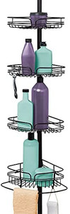 lot 21855 image: Zenna Home 2161HB Shower Tension Pole Caddy, Bronze