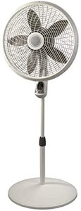lot 21859 image: Lasko 1885 18 Cyclone Pedestal Fan with Remote Control, 18 inches White