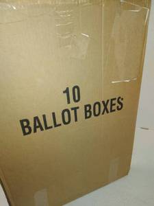 lot 21861 image: 10 Ballot boxes
