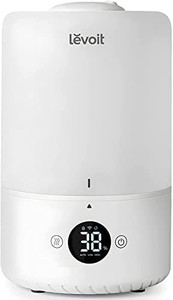 lot 21870 image: LEVOIT Top Fill Cool Mist Ultrasonic Bedroom Humidifiers for Babies, Nursery, Kids with Essential Oils, Smart Control with Constant Humidity for Indoor Plants, Quiet, Easy to Clean, BPA Free, 3L, White