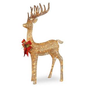 lot 21897 image: National Tree Company 48 Pre-lit Standing Reindeer