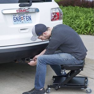 lot 21909 image: Pro-Lift C-9100 Black 40 Foldable Z Creeper (450 pounds) - 2 in 1 Creeper & Seat