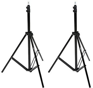 lot 21916 image: Amazon Basics ALUMINUM PHOTOGRAPH STAND PHOTOGRAPH WITH CASE - 2-Pack, 2.8 - 6.7 Feet, Black