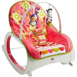 lot 22557 image: Fisher-Price Infant-to-Toddler Rocker Floral Confetti