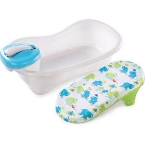 lot 22575 image: Summer Newborn-to-Toddler Bath Center & Shower (Blue)