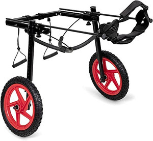lot 22593 image: Best Friend Mobility Pro Series L-XXL M-S XXS-S Dog Wheelchair Hyperlight Fiber Side Arms All Terrain Advance No Puncture Tires (Large-XXLarge)