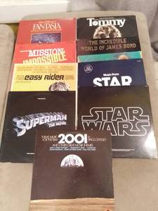 lot 1011 image: Lot of 9 Vintage Sound Track Records
