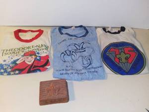 lot 3013 image: 3 Vintage Boy Scout Tshirts and a Trinket Box