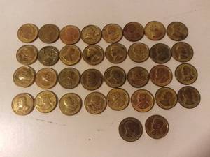 lot 3016 image: 34 U.S. President Collector Tokens