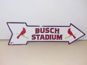 lot 3026 image: St. Louis Cardinals Busch Stadium Tin Sign