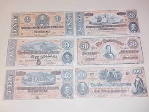 lot 3027 image: Replica Confederate Money