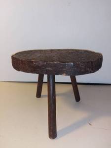 lot 3063 image: Primitive Wood Milking Stool