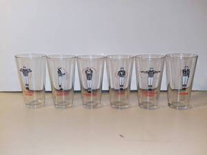lot 3086 image: Set of 6 Libbey Duratuff Football Referee Glasses