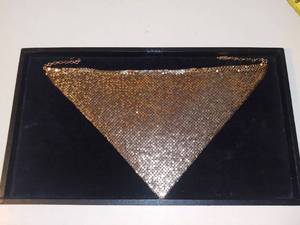 lot 3092 image: Whiting and Davis Gold Tone Oromesh Neck Scarf