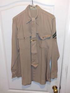 lot 3139 image: Vintage Military Shirt and Tie