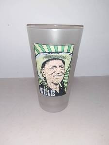 lot 3192 image: Willie Nelson Roll Me Up and Smoke Me When I Die Glass