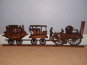 lot 3194 image: 1971 Dart Plastic Train Wall Hanging