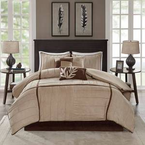 lot 9631 image: Madison Park Dune 7-Pc. Faux-Suede King Comforter Set Bedding