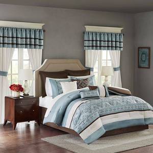 lot 9644 image: Madison Park Essentials Jelena King 24-Pc. Room in a Bag Bedding