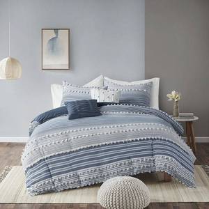 lot 9653 image: Urban Habitat Calum KingCalifornia King Cotton Jacquard Duvet Cover, Set of 5 Bedding