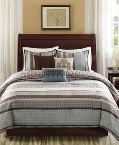 lot 9672 image: Madison Park Princeton 7-Pc. Queen Comforter Set Bedding