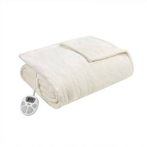lot 9710 image: Serta Plush Heated Blanket, King Bedding