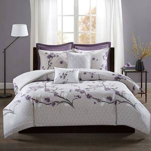 lot 9713 image: Madison Park Holly 7-Pc. FullQueen Duvet Cover Set Bedding