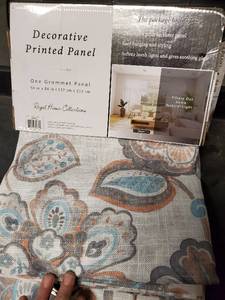 lot 9789 image: Decorative Printed Panel Roxanne One Grommet Panel 54in X84 in 137 cm x 213 cm