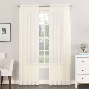 lot 9802 image: No. 918 Sheer Voile 59 x 63 Rod Pocket Top Curtain Panel