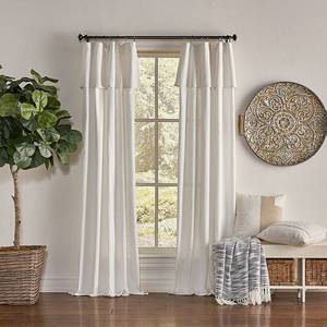 lot 9833 image: 108x50 Drop Cloth Light Filtering Curtain Panel Off White - Mercantile