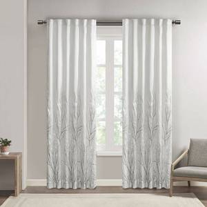 lot 9891 image: Madison Park Andora 50 x 95 Embroidered Curtain Panel