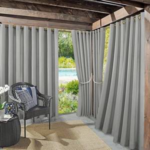 lot 9931 image: Sun Zero Sailor Indoor-Outdoor Ultraviolet Protectant Room Darkening Grommet Curtain Panel, 84 L x 54 W
