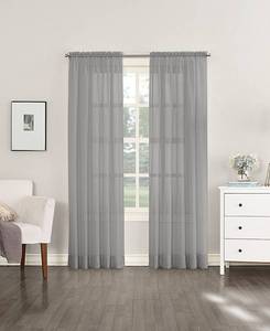 lot 9936 image: No. 918 Sheer Voile 59 x 95 Rod Pocket Top Curtain Panel