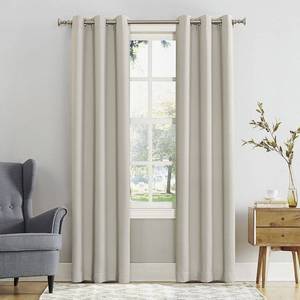 lot 99968 image: 54x40 Kenneth Energy Saving Blackout Grommet Curtain Panel Cream - Sun Zero