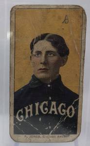 lot 1013 image: Original 1909-11 T206 Fielder Jones Chicago White Sox American League Sovereign Back Baseball Card - Over 110 Years Old