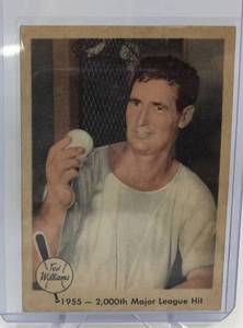 lot 1024 image: Original 1959 Fleer Ted Williams Boston Red Sox Baseball Card #56