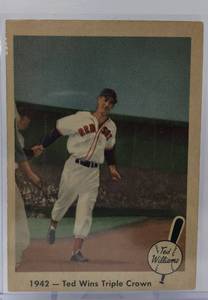 lot 1026 image: Original 1959 Fleer Ted Williams Boston Red Sox Baseball Card #19