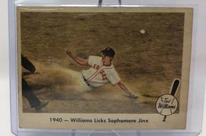 lot 1028 image: Original 1959 Fleer Ted Williams Boston Red Sox Baseball Card #15