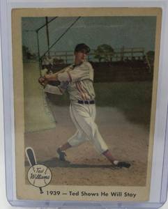 lot 1030 image: Original 1959 Fleer Ted Williams Boston Red Sox Baseball Card #13