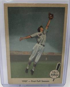 lot 1032 image: Original 1959 Fleer Ted Williams Boston Red Sox Baseball Card #8