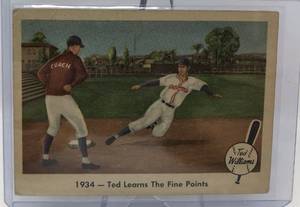 lot 1034 image: Original 1959 Fleer Ted Williams Boston Red Sox Baseball Card #4