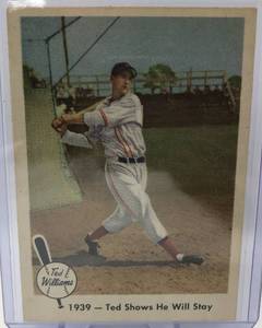 lot 1036 image: Original 1959 Fleer Ted Williams Boston Red Sox Baseball Card #13