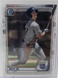 lot 1040 image: 2020 Bowman Chrome Draft Bobby Witt Jr Kansas City Royals Prospect Baseball Card