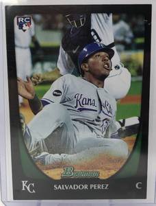 lot 1042 image: 2011 Bowman Salvador Perez Kansas City Royals Rookie Card