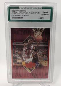 lot 1051 image: Professionally Graded Gem Mint 10 1999 Upper Deck Michael Jordan Basketball Card