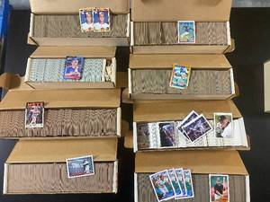lot 1154 image: Approx 5000 Baseball Cards Unsearched In Set Boxes Including 1986-1991 Topps Upper Deck and Donruss