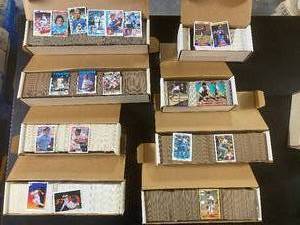 lot 1158 image: Approx 5000 Baseball Cards Unsearched In Set Boxes Including 1980-1993 Topps Score Donruss and Upper Deck
