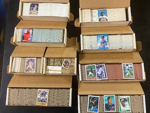 lot 1159 image: Approx 5000 Baseball Cards Unsearched In Set Boxes Including 1987-1993 Topps Donruss Fleer