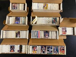 lot 1161 image: Approx 5000 NBA Basketball Cards in Set Boxes Unsearched Including Stars and Rookies Michael Jordan  Shaq Rookie