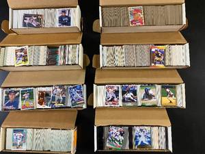 lot 1164 image: Approx 5000 Baseball Cards Unsearched In Set Boxes Including 1987-2000 Topps Donruss Stadium Club A Bit of Football